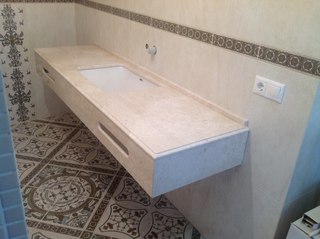 Столешницы для ванных комнат из искусственного камня